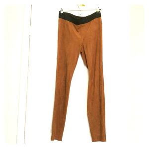 INC International Concepts Suede Look Tan Leggings